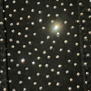 Black Rhinestone-Embellished Women's Jacket